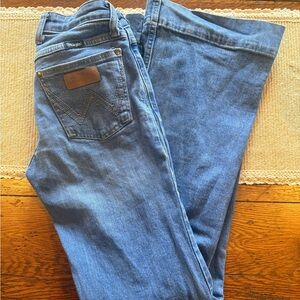 Women’s Blue Denim Jeans -  wrangler retro trouser